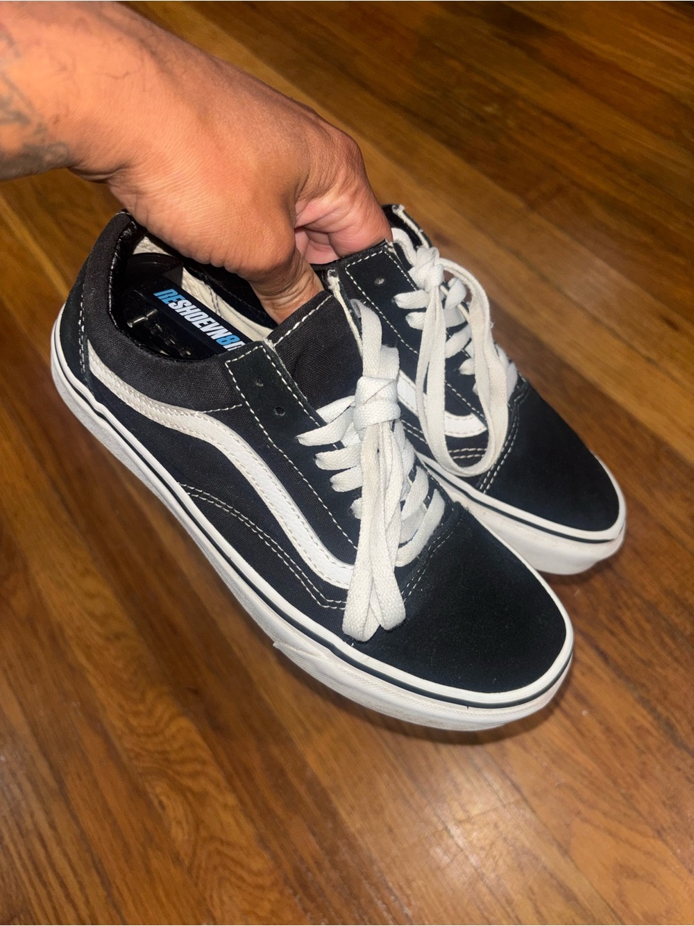 Vans Black and White Old Skool Skate Sneakers